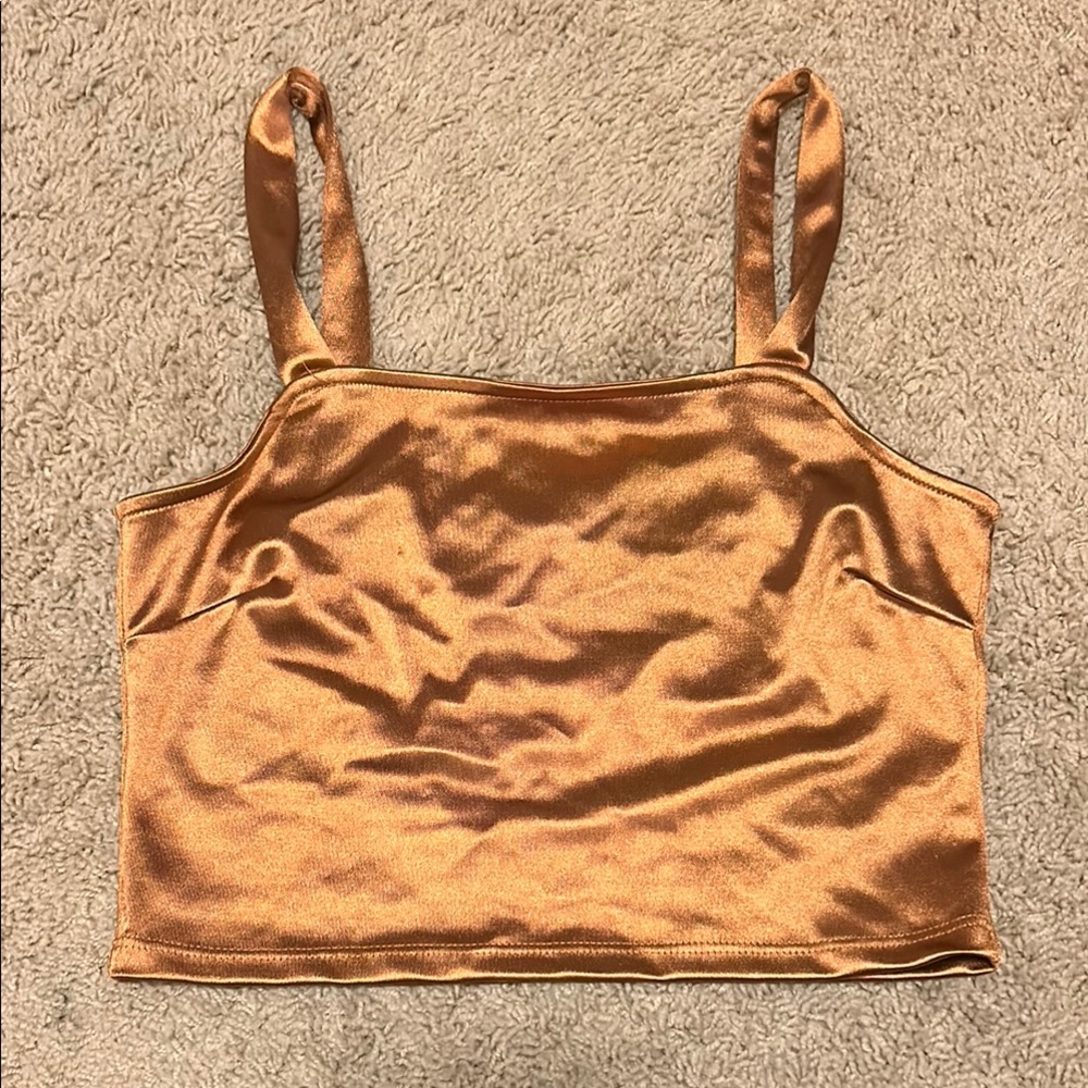 Gold Metallic Tank Top